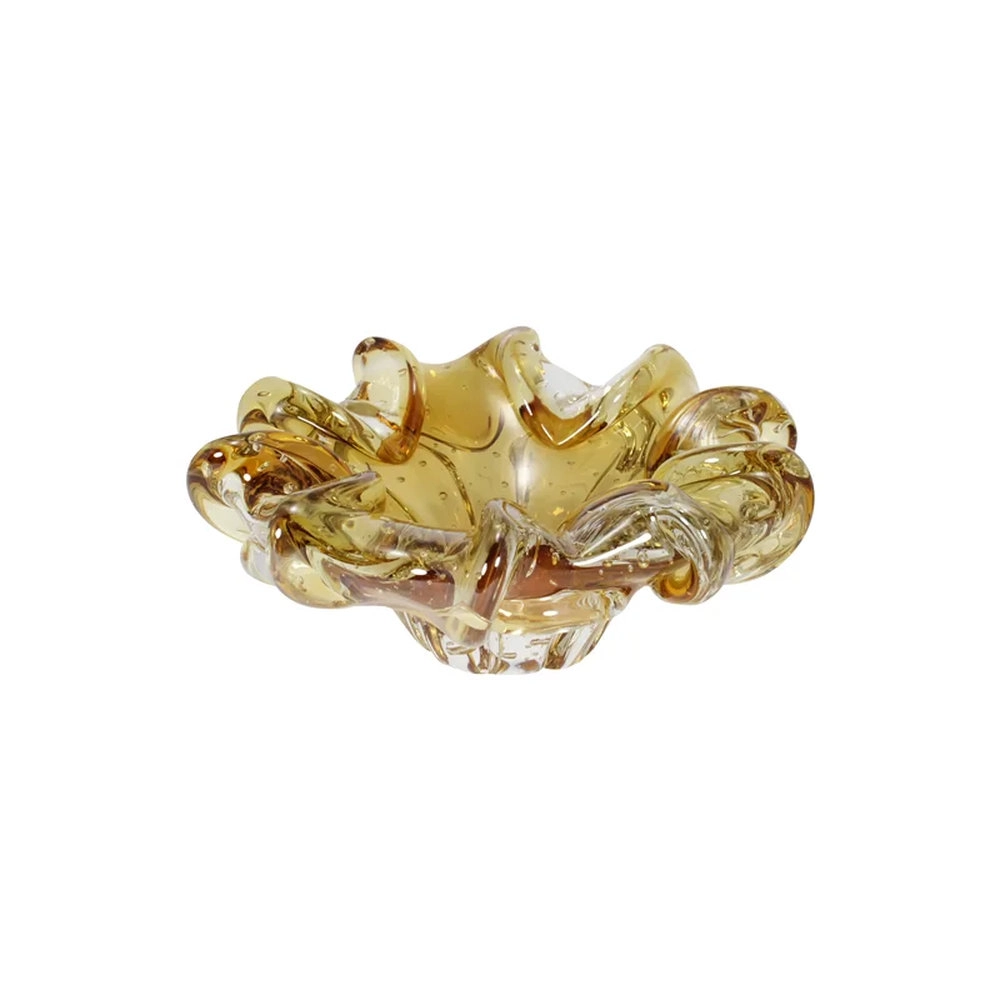 Cinzeiro Cristais D´labone Gandesh Ambar 22 X 8 Cm