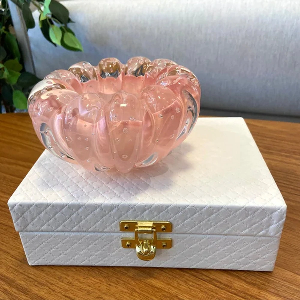 Cinzeiro Rennes Cristais D´labone Jade Rosa 18 X 9 Cm