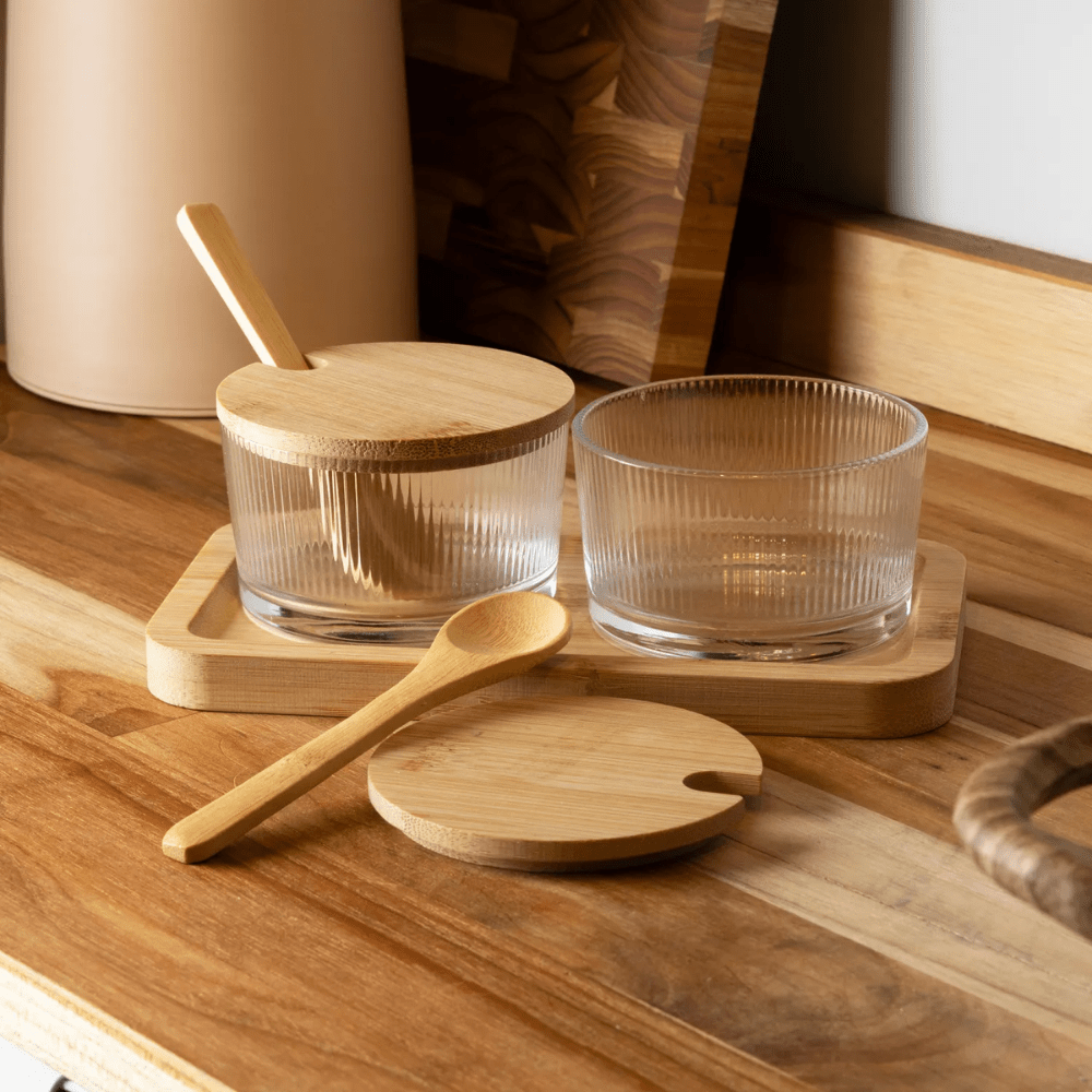 Cj 2 Porta Geleia C/tp Colher e Bandeja Lines Cj 2 Porta Geleia C/tp Colher e Bandeja Lines