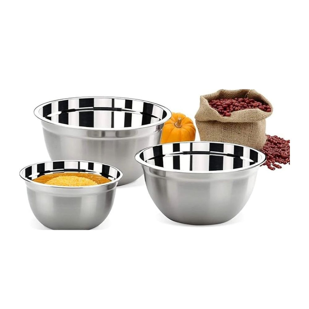 Conjunto C/ 3 Tigelas Aco Inox Brinox Suprema