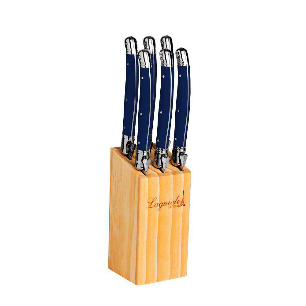 Conjunto C/ 6 Facas Luxo Com Suporte Laguiole Conjunto C/ 6 Facas Luxo Com Suporte Laguiole