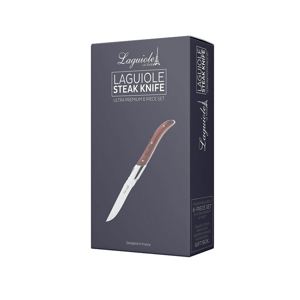 Conjunto C/ 6 Facas Ultra Premium Com Caixa Laguiole