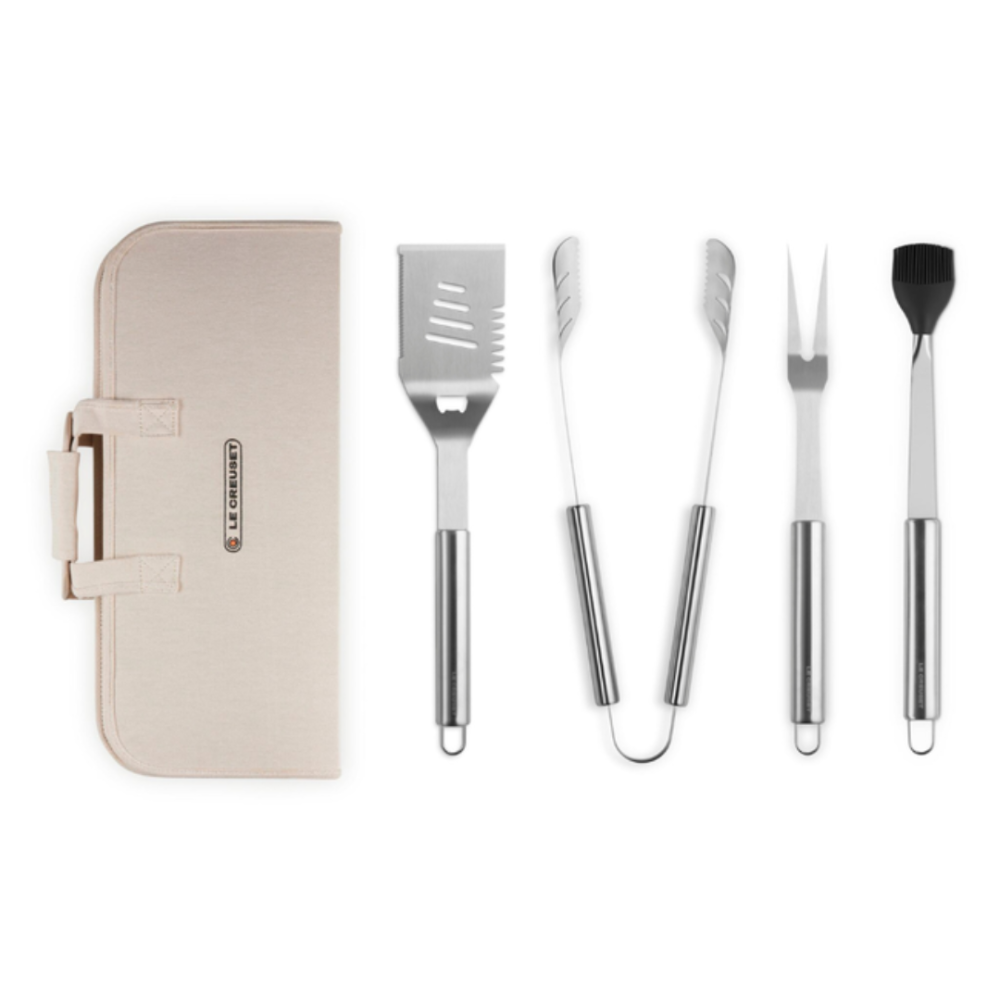 Conjunto de Churrasco C/  4 Utensilios Inox Alpine Le Creuset
