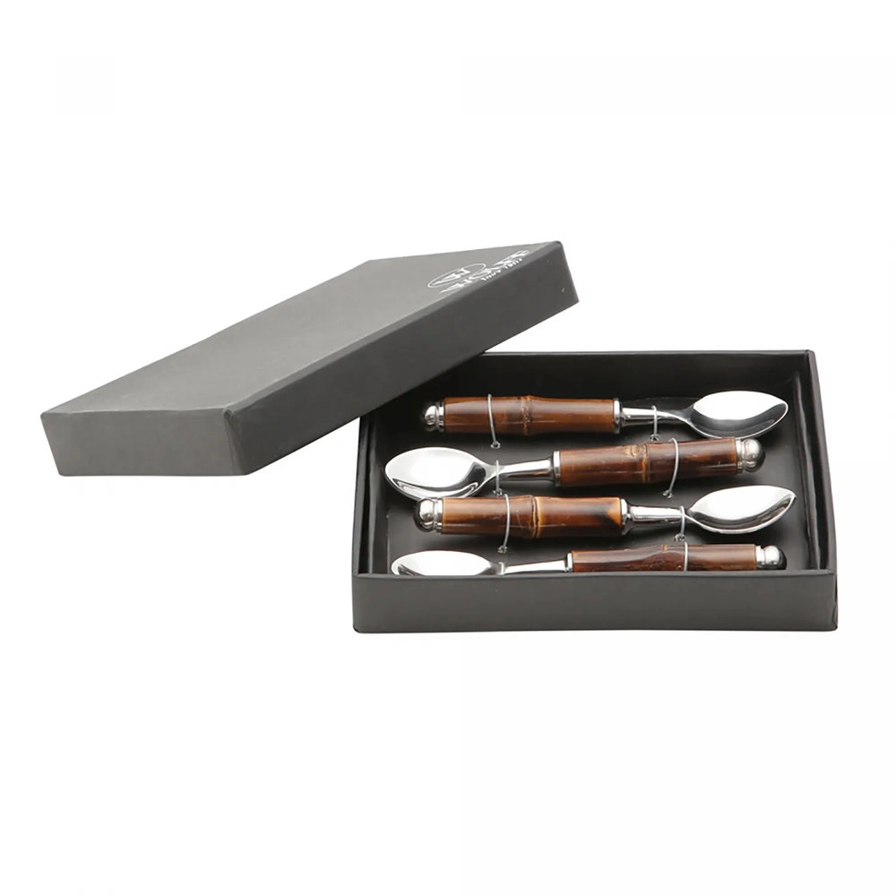 Conjunto de Colheres Wolff Bamboo Escuro - 4 Pecas Conjunto de Colheres Wolff Bamboo Escuro - 4 Pecas