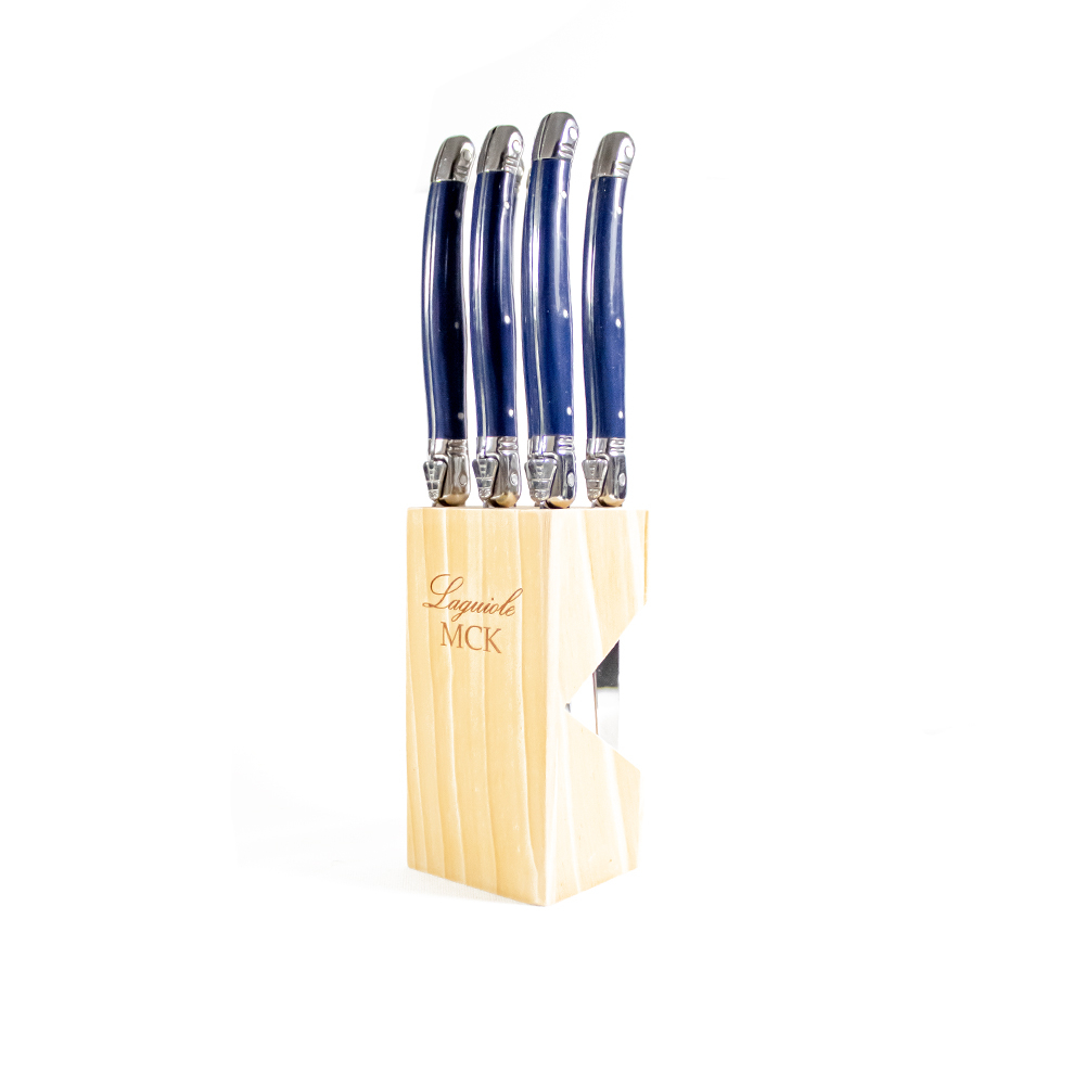 Conjunto de Facas Laguiole Para Carne Com Suporte Mck - 6 Peças Conjunto de Facas Laguiole Para Carne Com Suporte Mck - 6 Peças