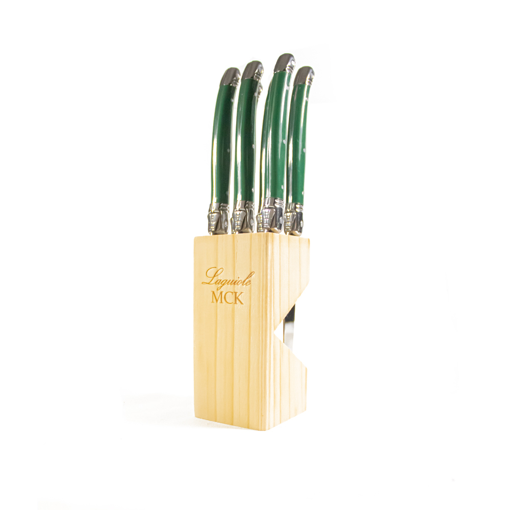 Conjunto de Facas Laguiole Para Carne Com Suporte Mck - 6 Peças Conjunto de Facas Laguiole Para Carne Com Suporte Mck - 6 Peças