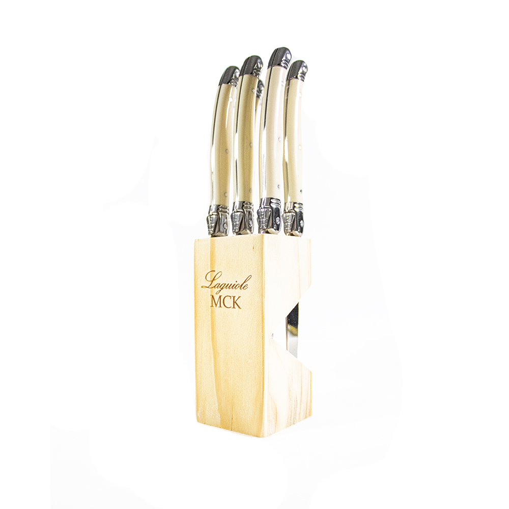 Conjunto de Facas Laguiole Para Carne Com Suporte Mck - 6 Peças Conjunto de Facas Laguiole Para Carne Com Suporte Mck - 6 Peças