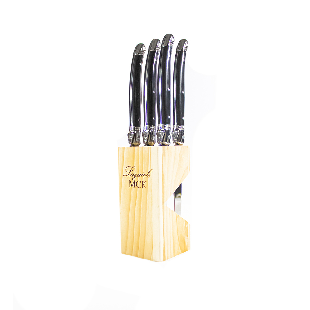 Conjunto de Facas Laguiole Para Carne Com Suporte Mck - 6 Peças Conjunto de Facas Laguiole Para Carne Com Suporte Mck - 6 Peças