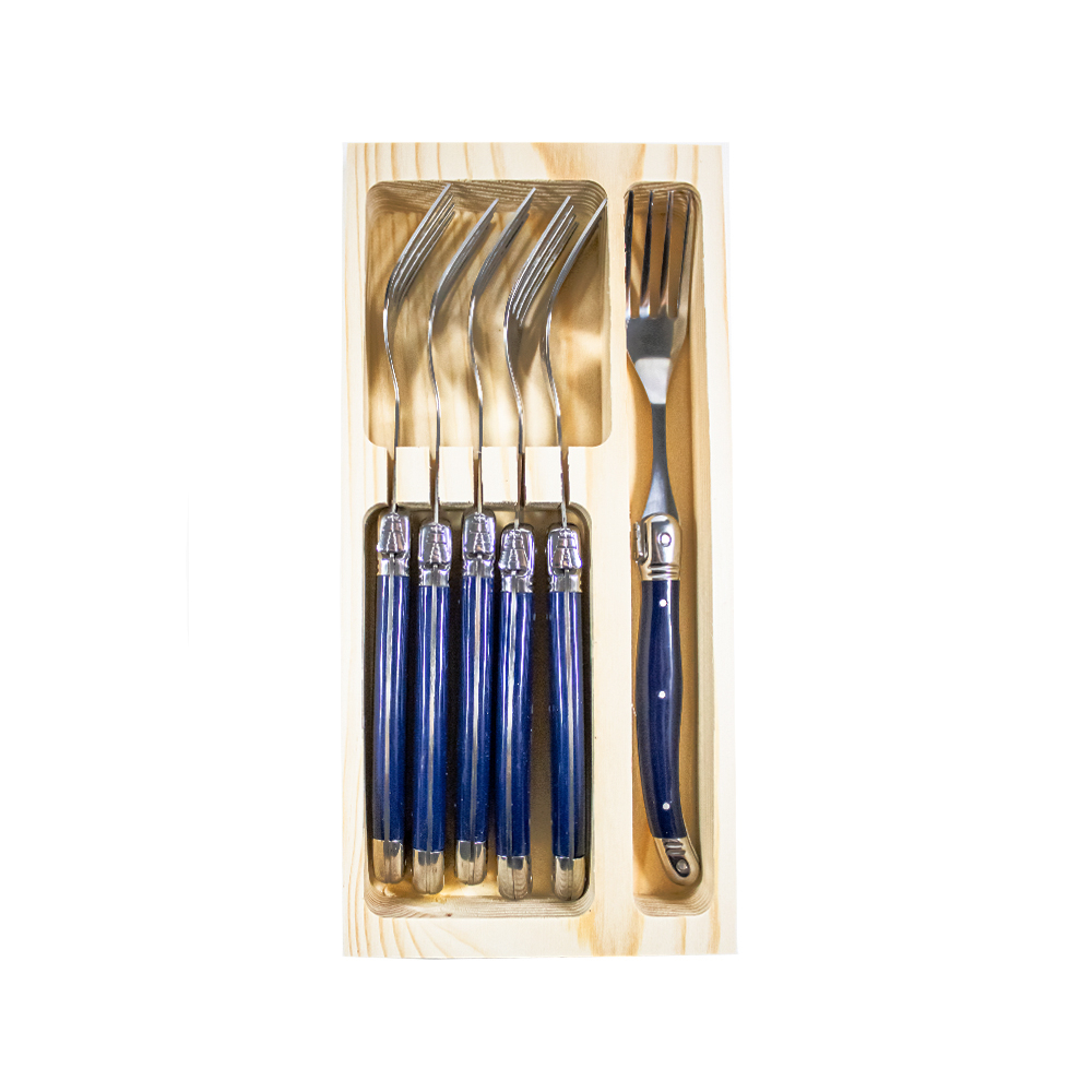 Conjunto de Garfos Laguiole Com Estojo de Madeira Mck - 6 Peças Conjunto de Garfos Laguiole Com Estojo de Madeira Mck - 6 Peças