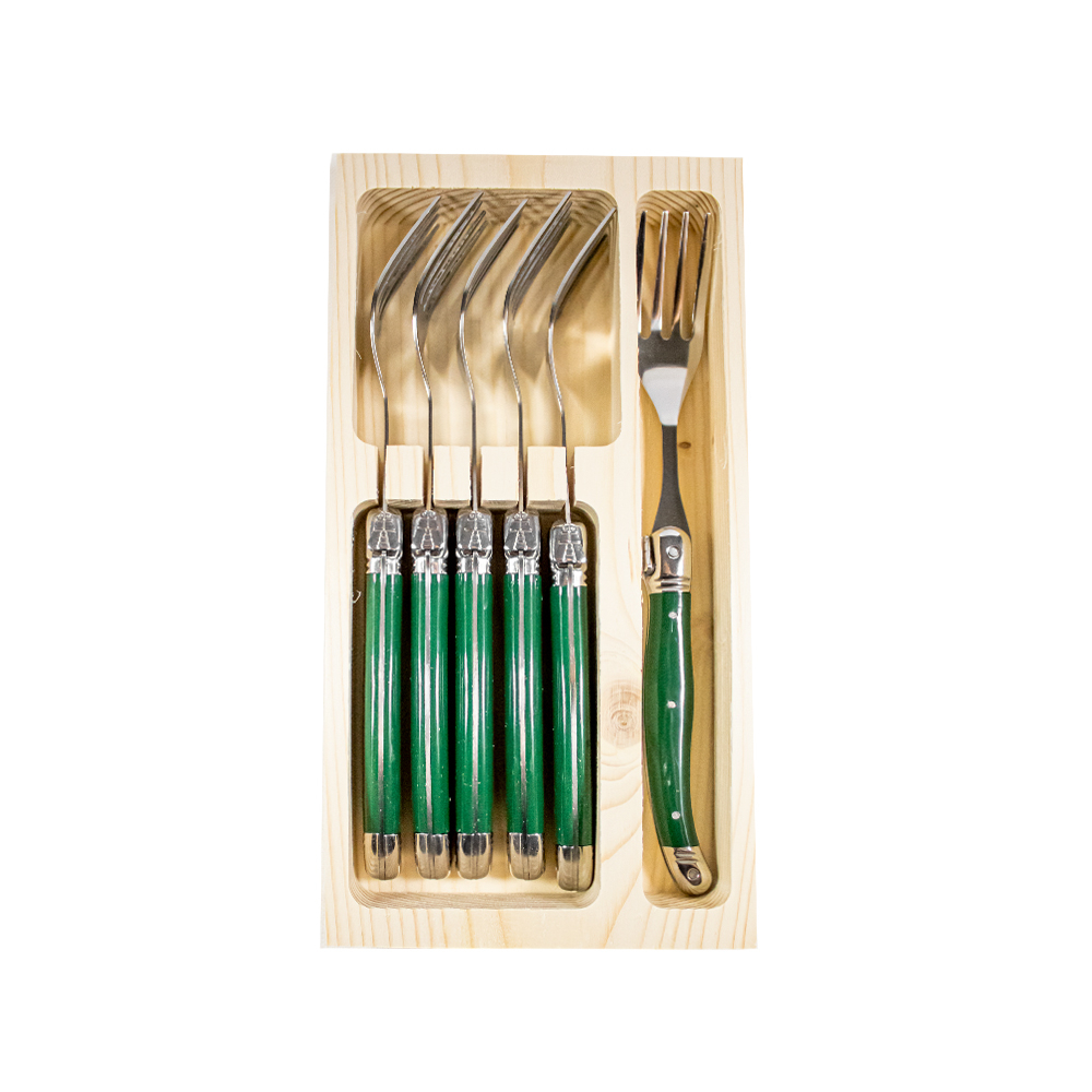 Conjunto de Garfos Laguiole Com Estojo de Madeira Mck - 6 Peças Conjunto de Garfos Laguiole Com Estojo de Madeira Mck - 6 Peças