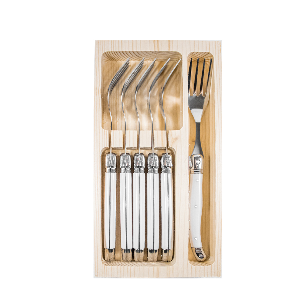 Conjunto de Garfos Laguiole Com Estojo de Madeira Mck - 6 Peças Conjunto de Garfos Laguiole Com Estojo de Madeira Mck - 6 Peças