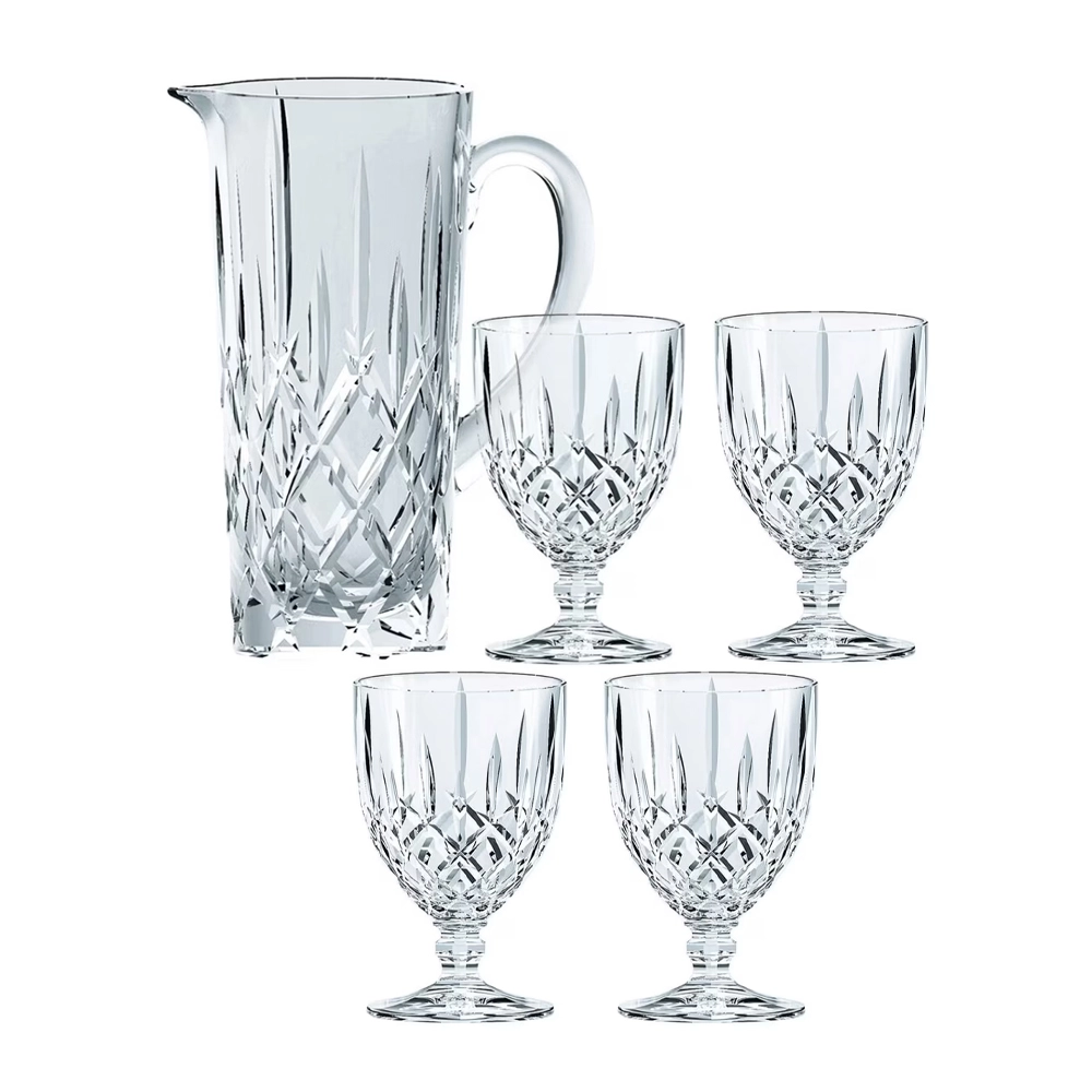 Conjunto de Jarra e Tacas Goblet Nachtmann Noblesse – 5 Pecas
