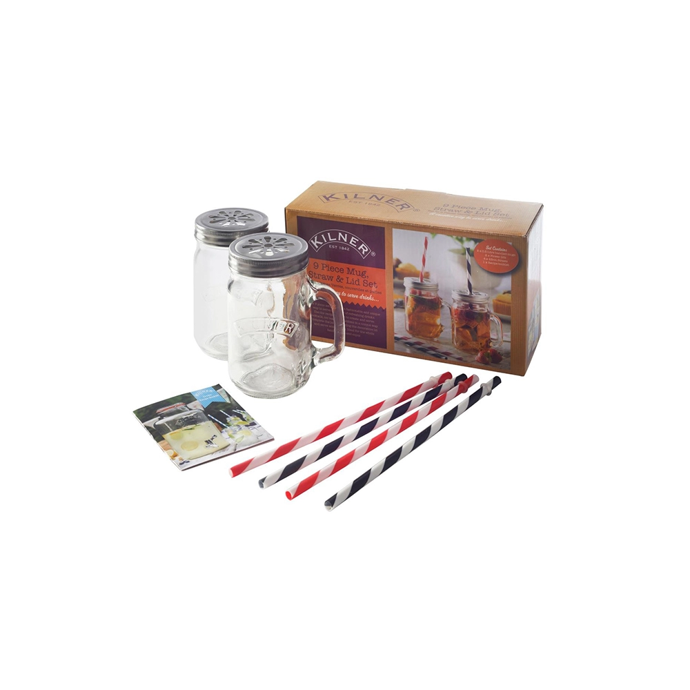 Conjunto de Copos e Canudos Kilner 400 Ml Conjunto de Copos e Canudos Kilner 400 Ml