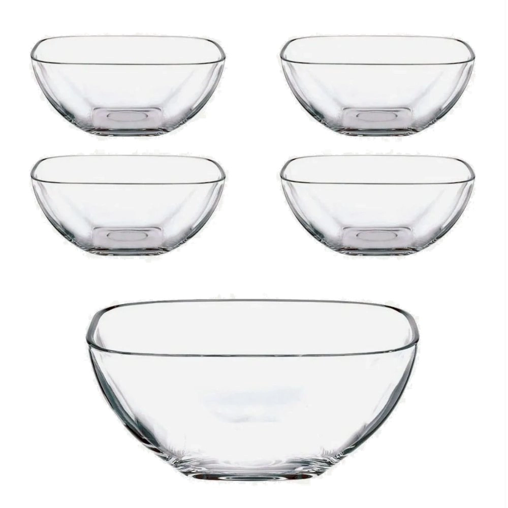 Conjunto de Saladeira e Bowls Nachtmann Domino - 5 Peças