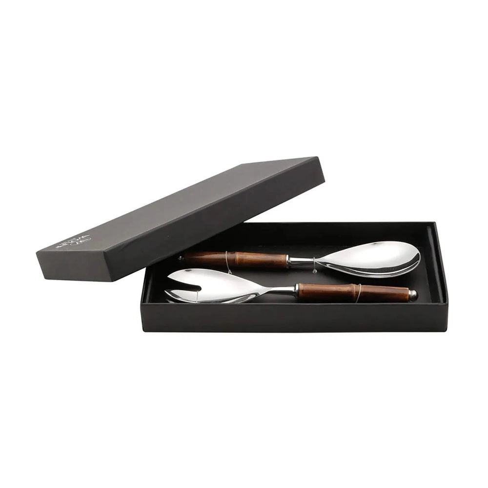 Conjunto de Talheres Para Salada Wolff Bamboo Escuro - 2 Pecas Conjunto de Talheres Para Salada Wolff Bamboo Escuro - 2 Pecas