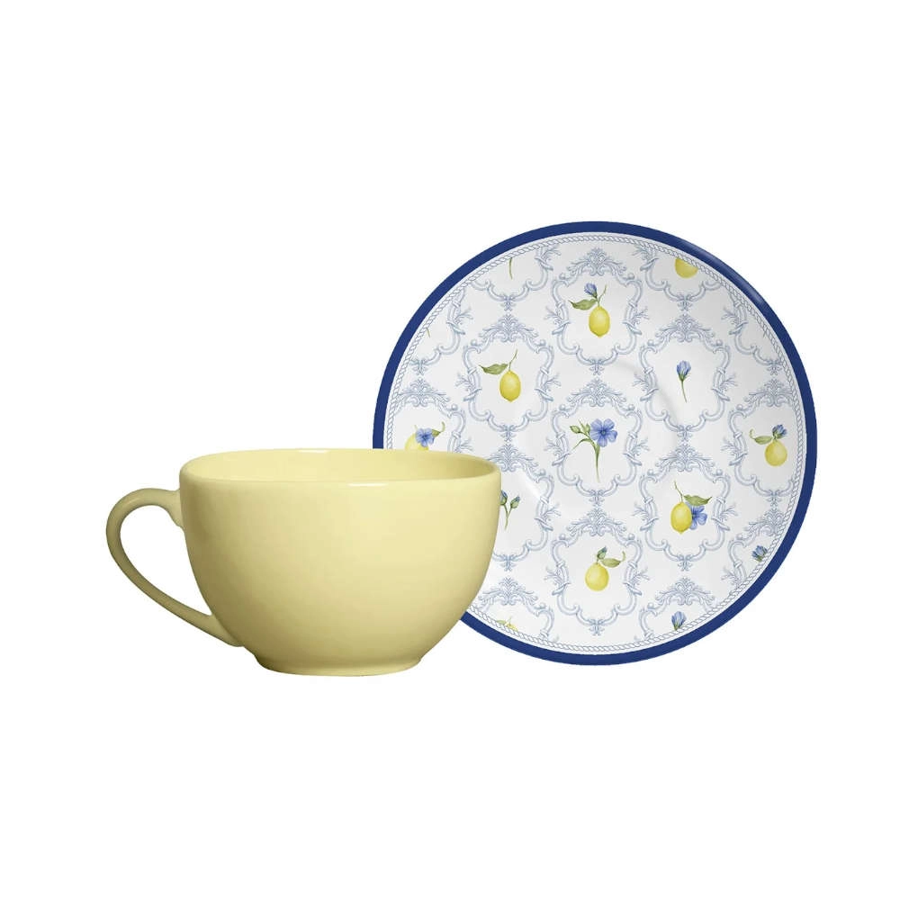 Conjunto de Xicaras de Cha Com Pires Coup Sicilia Alleanza Conjunto de Xicaras de Cha Com Pires Coup Sicilia Alleanza