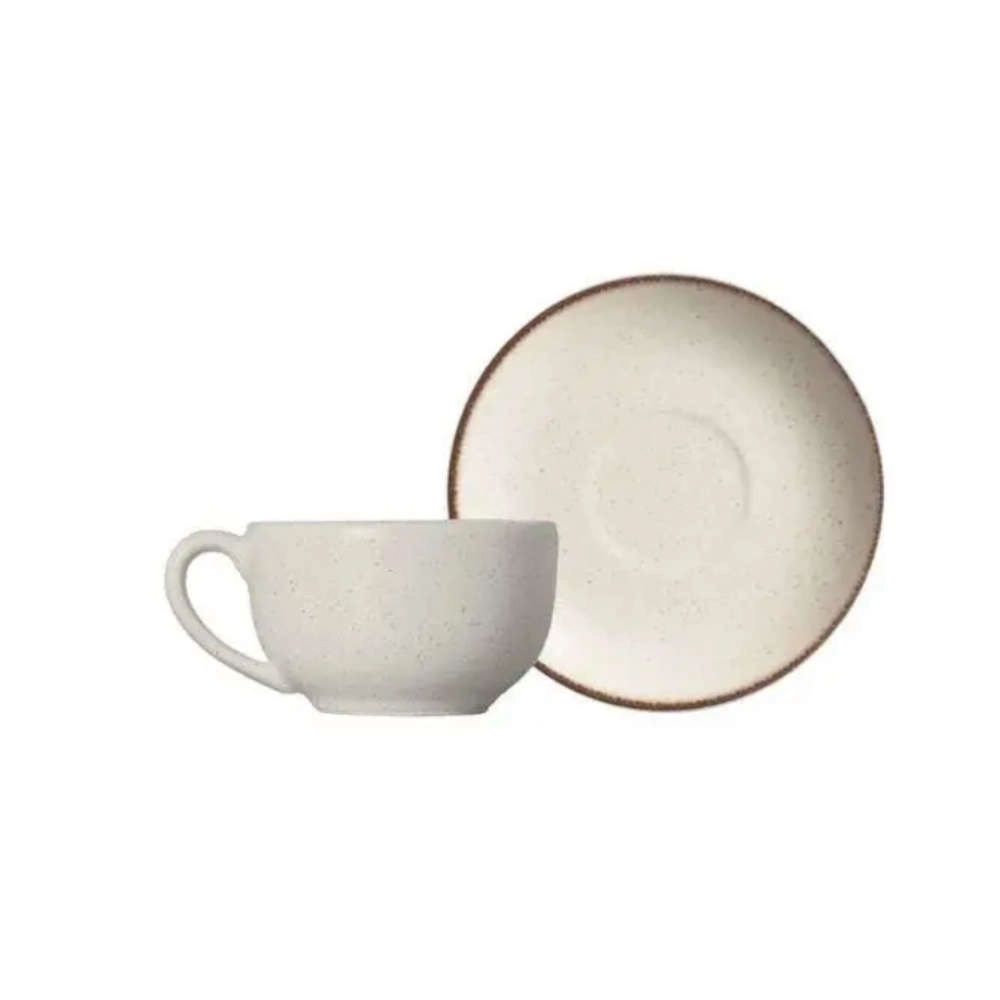 Conjunto de Xicaras de Cha Com Pires Coup Vanilla Alleanza Conjunto de Xicaras de Cha Com Pires Coup Vanilla Alleanza