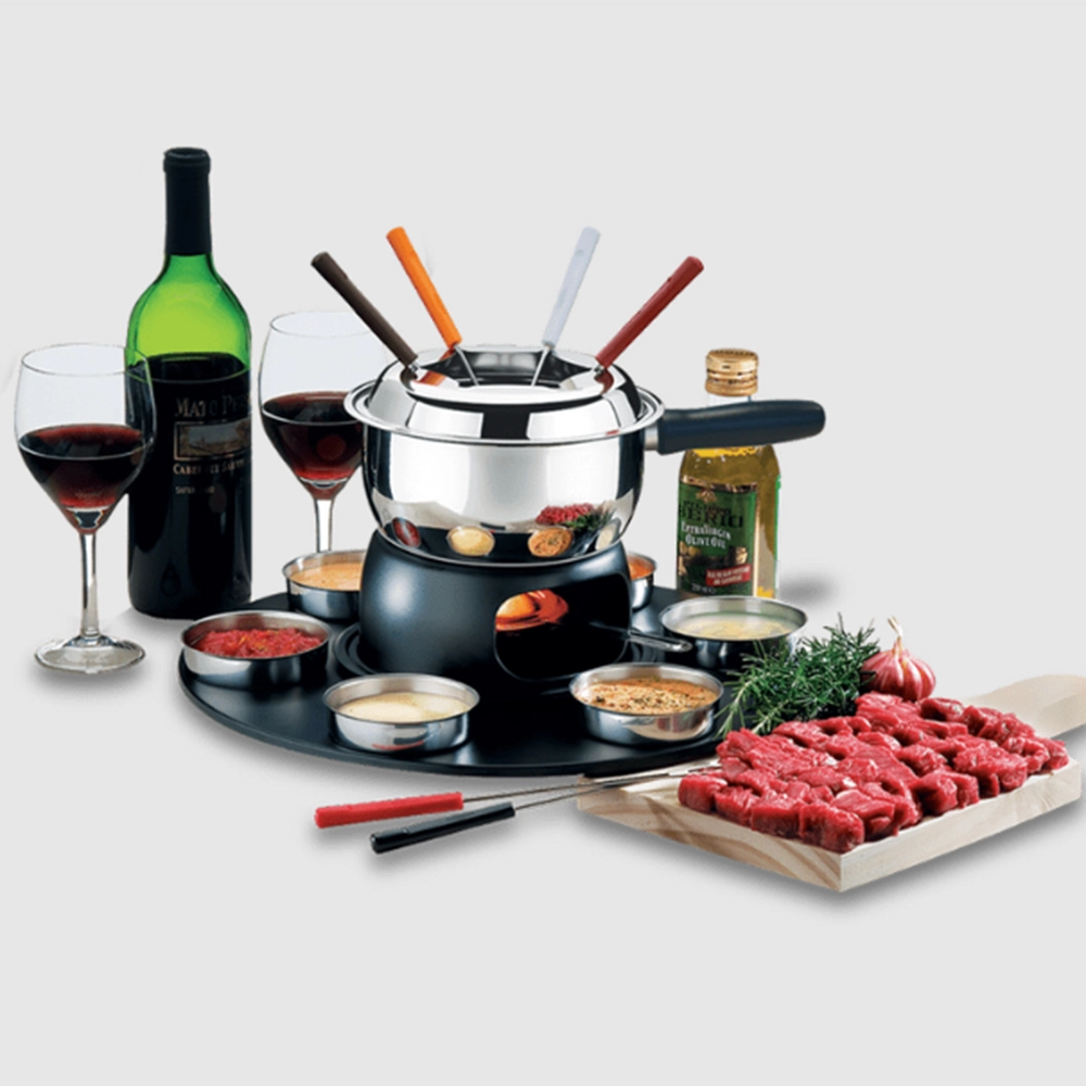 Conjunto Para Fondue Brinox Fondue e Petiscos - Inox 18 Pecas
