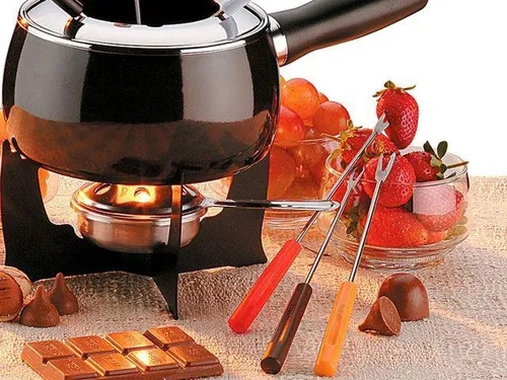 Conjunto Para Fondue Brinox Fondue - Petiscos Preto 10 Pecas