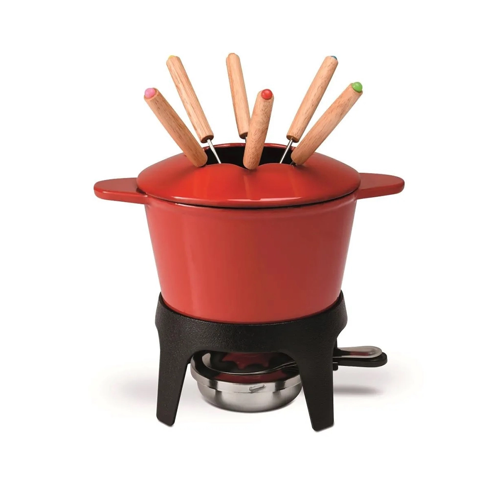 Conjunto Para Fondue C/ 10 Pecas Brinox Saute Conjunto Para Fondue C/ 10 Pecas Brinox Saute