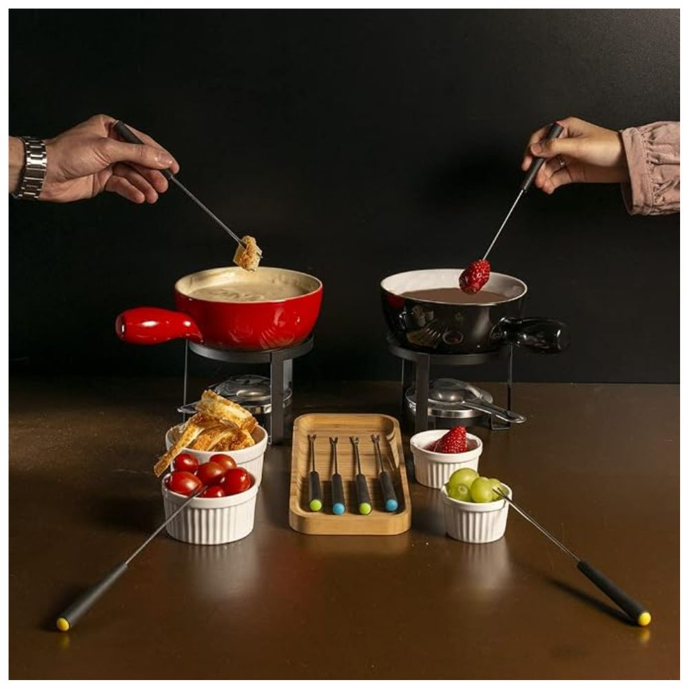 Conjunto Para Fondue C/ 8 Pecas Lyor Conjunto Para Fondue C/ 8 Pecas Lyor