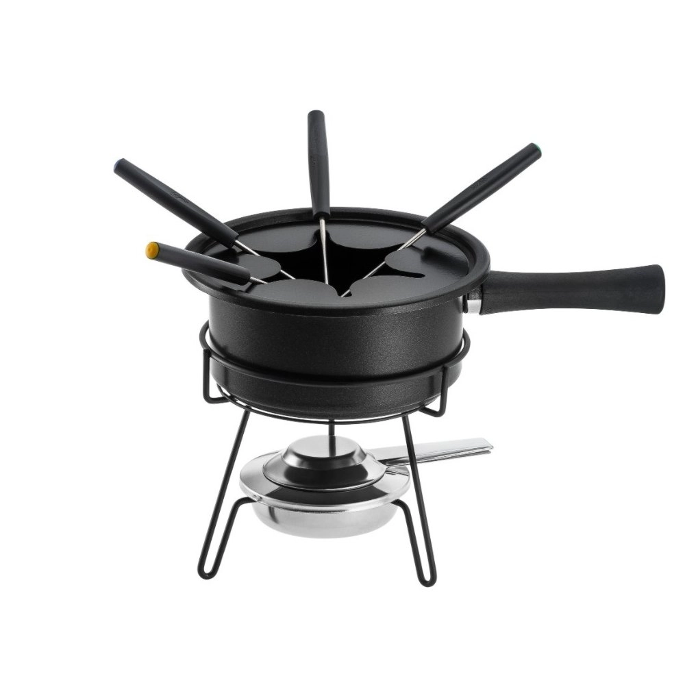 Conjunto Para Fondue Forma Inox Aspen Preto 8 Pecas