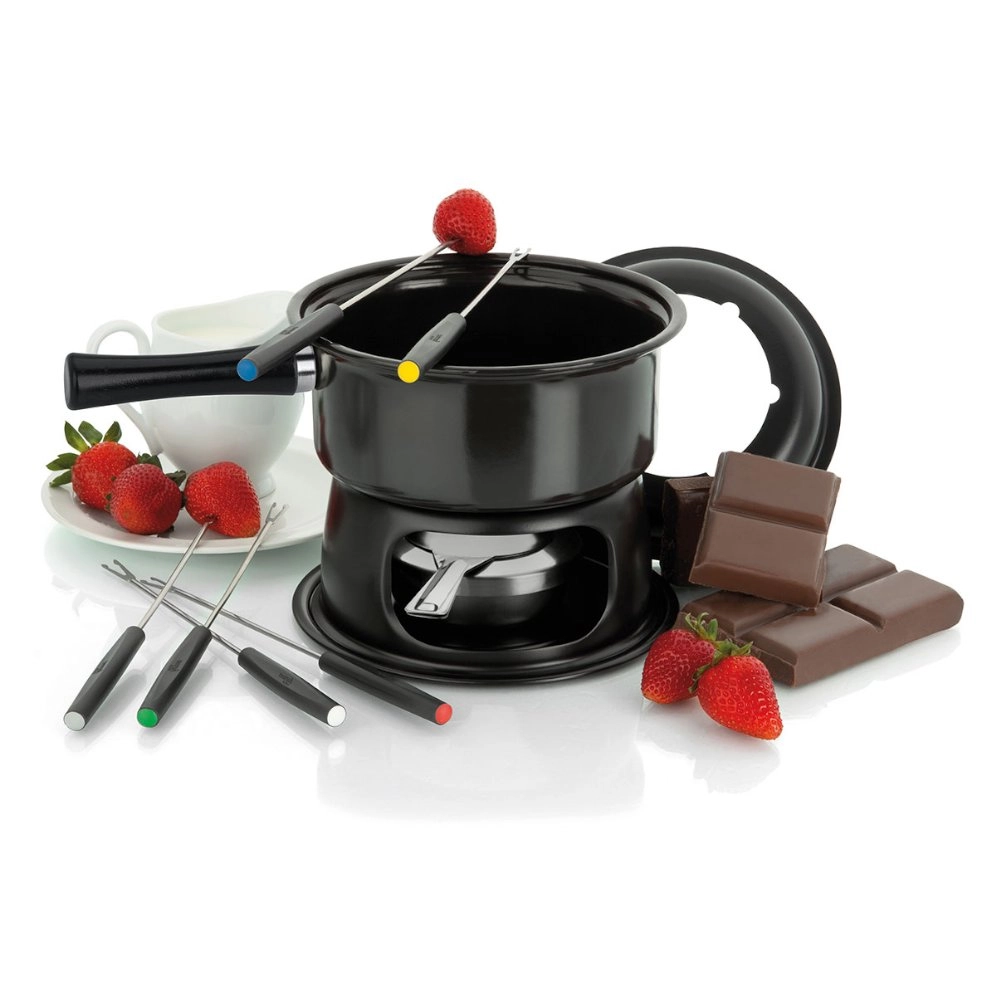 Conjunto Para Fondue Forma Inox Lugano Duo 2 Em 1 Preto – 13 Pecas