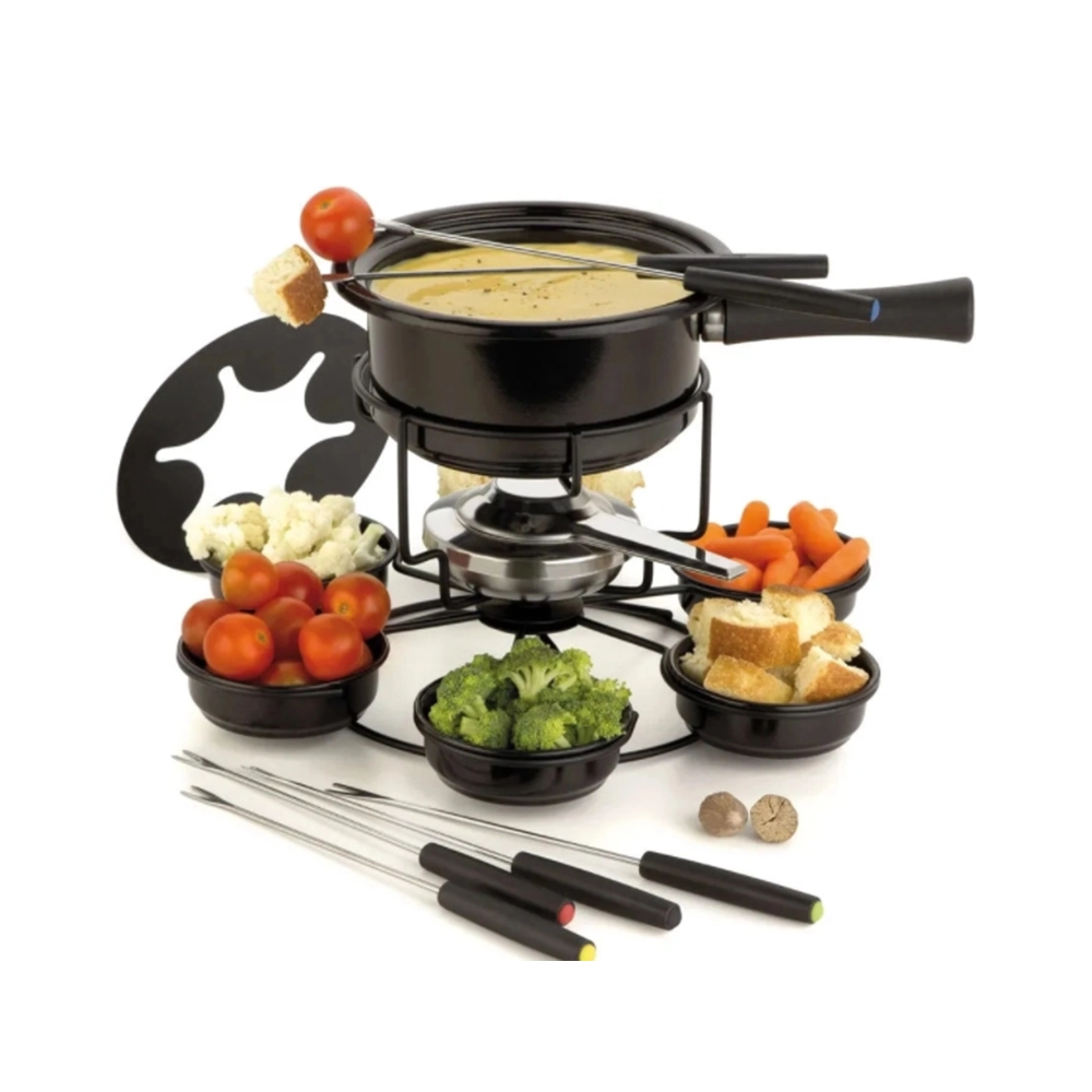 Conjunto Para Fondue Giratorio Inox Viena