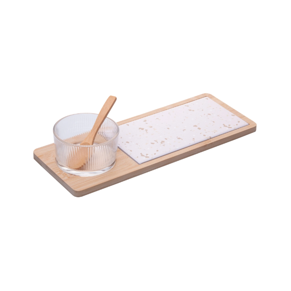 Conjunto Para Petisco Lyor Terrazo - 4 Peças