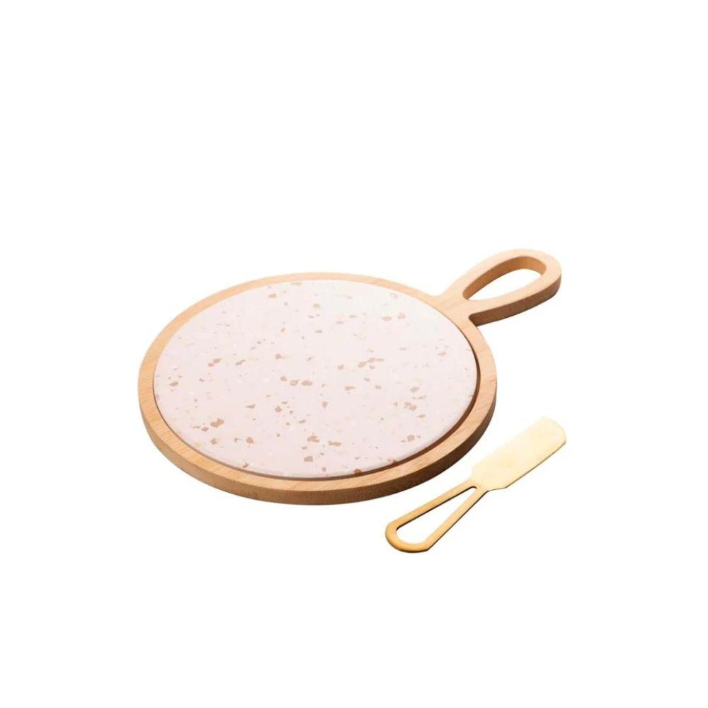 Conjunto Redonda C/ 3 Pcs Para Queijo Lyor Terrazo 29 Cm Conjunto Redonda C/ 3 Pcs Para Queijo Lyor Terrazo 29 Cm