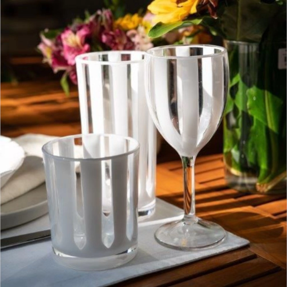 Copo Baixo Stripes Branco Copo Baixo Stripes Branco