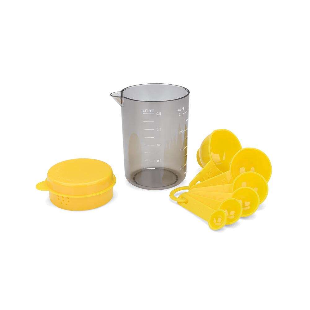 Copo e Colheres Medidoras Brinox Descomplica