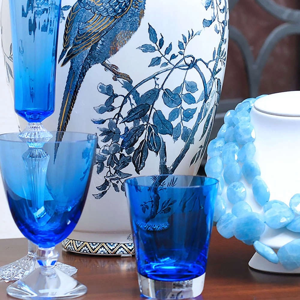 Copo Para Whisky Em Cristal Baccarat Mosaique Safira