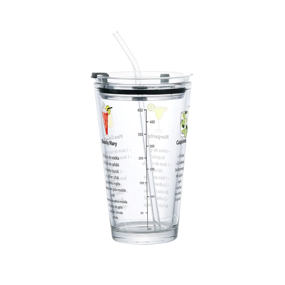 Coqueteleira Com Canudo Dynasty Open Bar 450 Ml