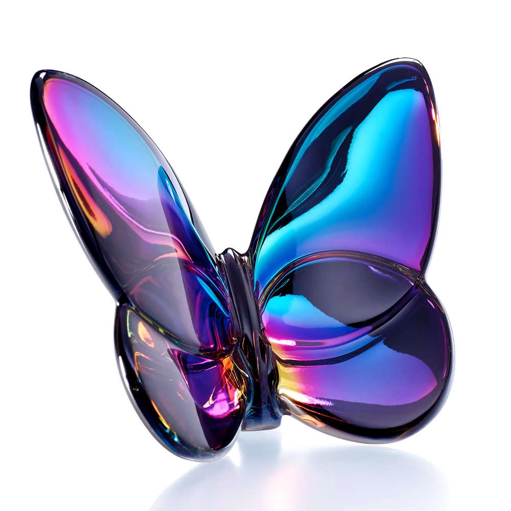 Escultura Baccarat Borboleta Azul