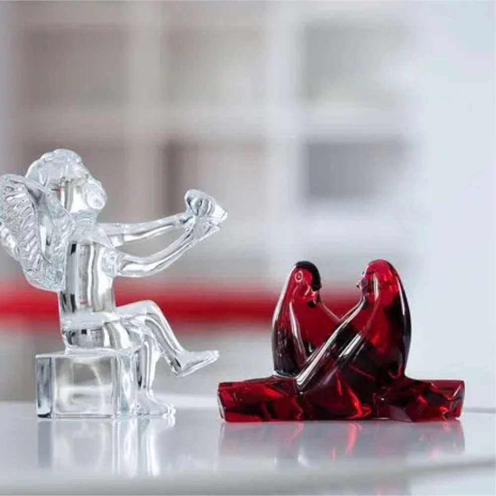 Escultura Baccarat Pombas Saint-valentin