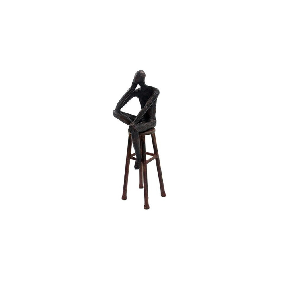 Escultura Modali Design Homem No Banco 12 X 37 Cm