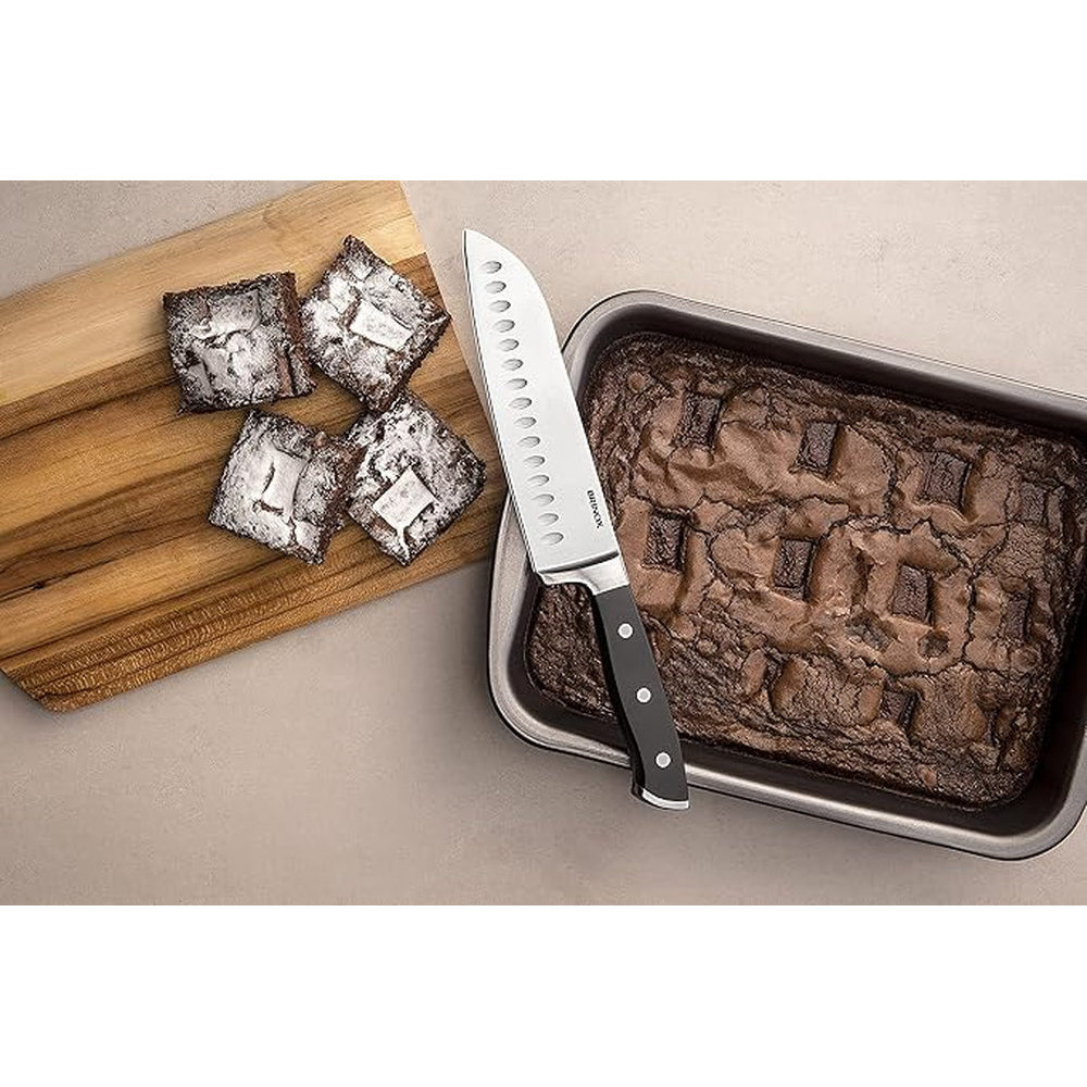 Faca Santoku Para Fatiar e Picar Brinox Infinity 31,4 Cm