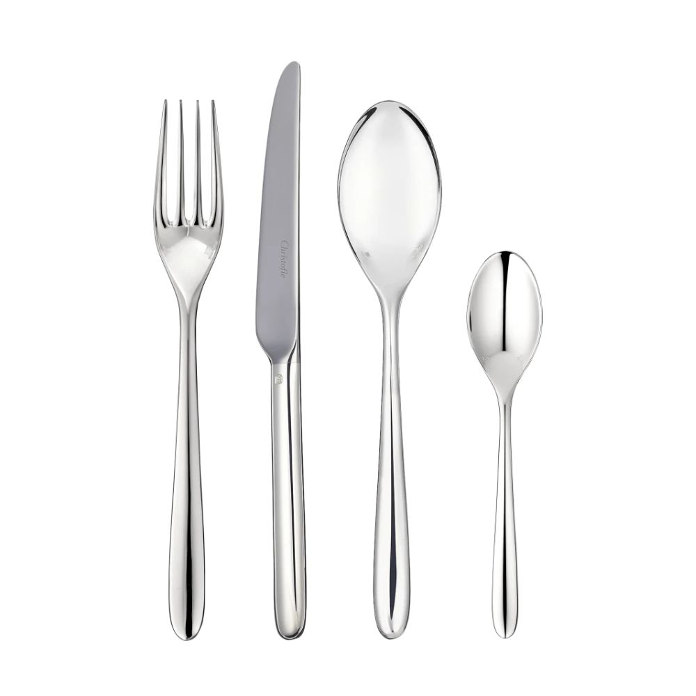 Faqueiro C/ 24 Peças Em prata Christofle Mood Easy - Sobremesa