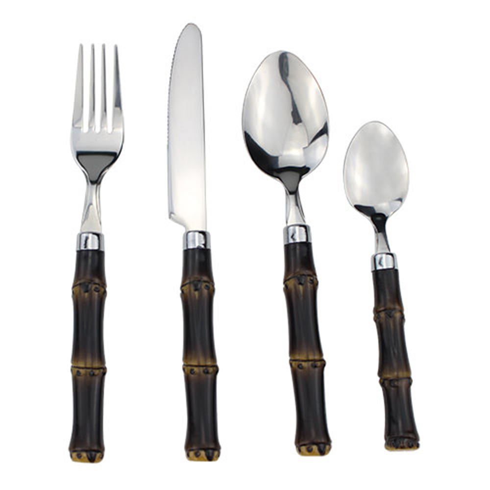 Faqueiro Dynasty Bambu Escuro - 24 Peças Faqueiro Dynasty Bambu Escuro - 24 Peças