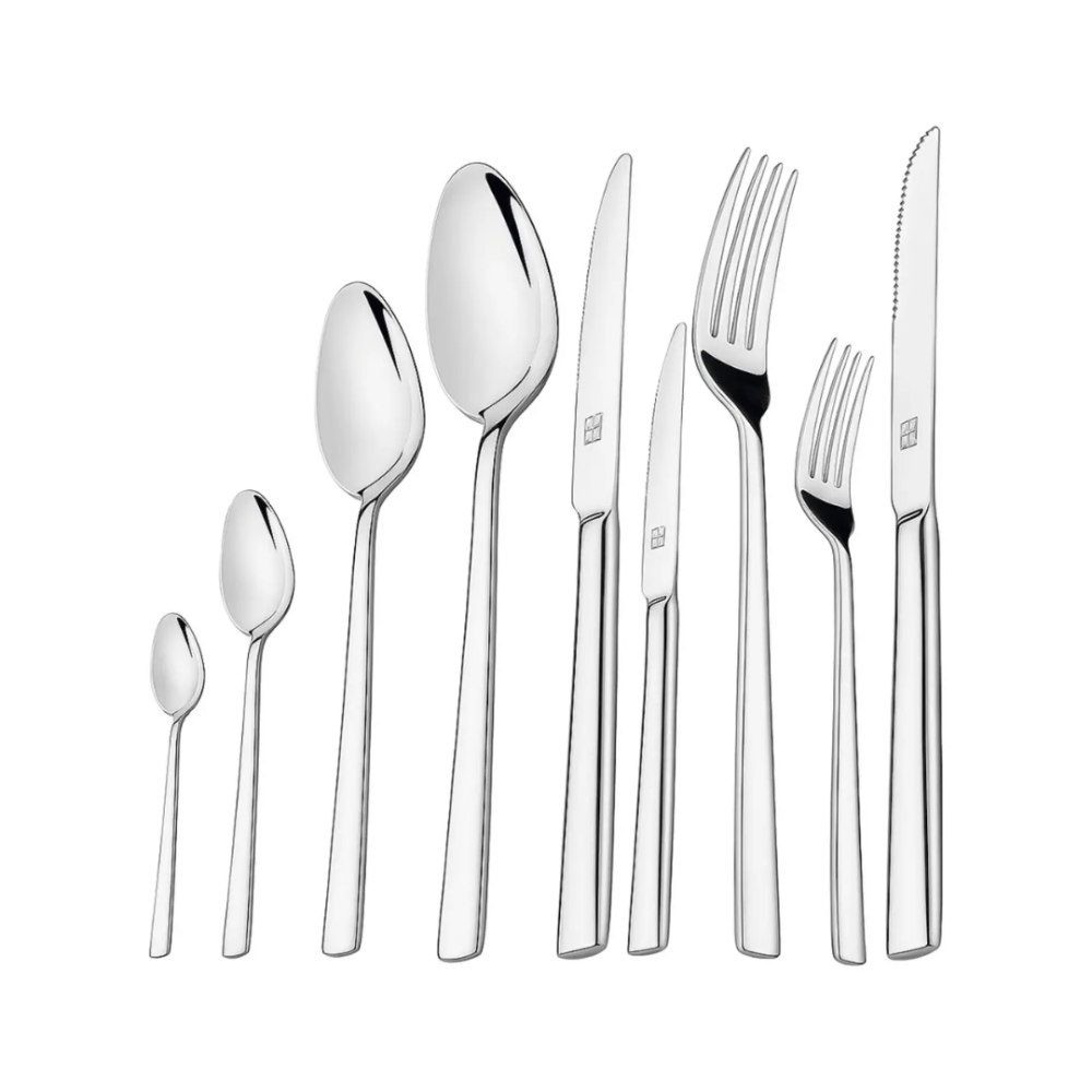 Faqueiro Hercules Mykonos Aço Inox - 130 Peças Faqueiro Hercules Mykonos Aço Inox - 130 Peças