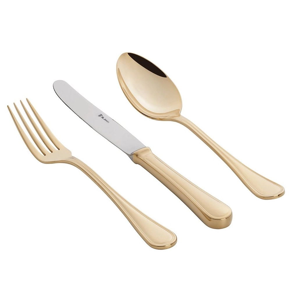 Faqueiro St. James Windsor Aco Inox Dourado – 130 Pecas Faqueiro St. James Windsor Aco Inox Dourado – 130 Pecas