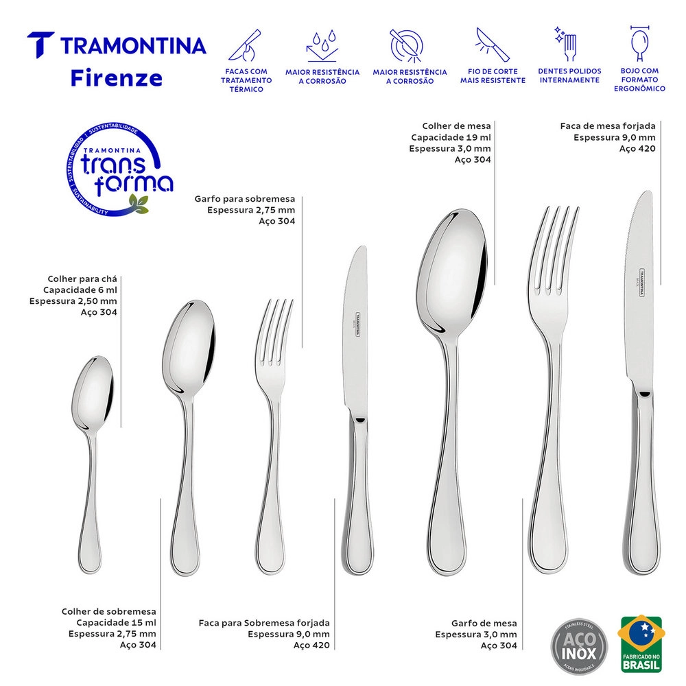Faqueiro Tramontina Firenze - 101 Pecas