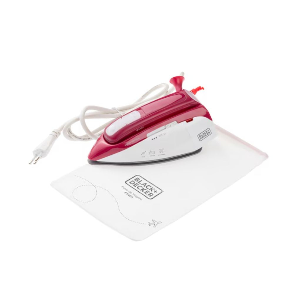 Ferro de Passar a Vapor P/ Viagem Black + Decker Fxvg1br
