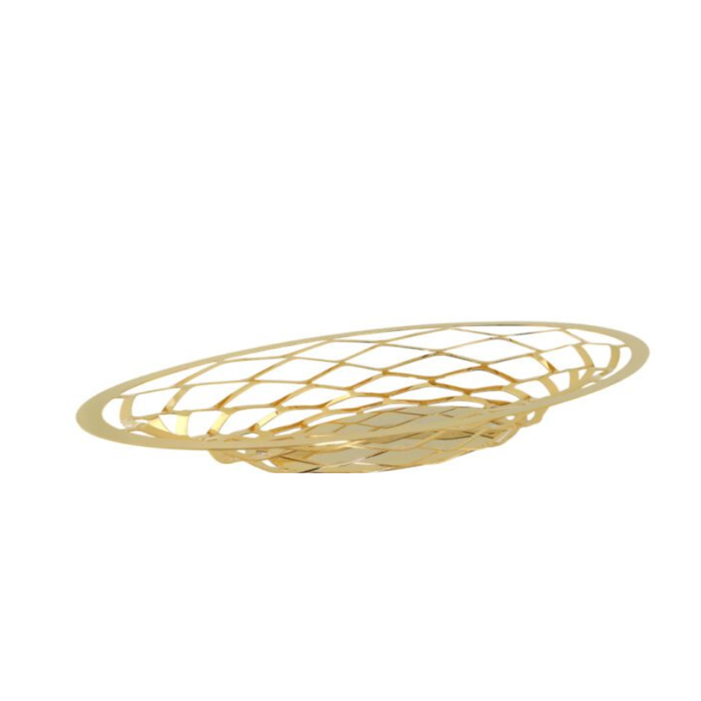 Fruteira / Cesto Para Pao Fruteira Diamante Extra Grande Ouro Fruteira / Cesto Para Pao Fruteira Diamante Extra Grande Ouro