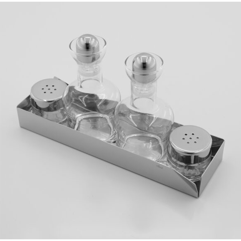 Galheteiro Riva Ritratto Aço Inox - 5 Peças Galheteiro Riva Ritratto Aço Inox - 5 Peças