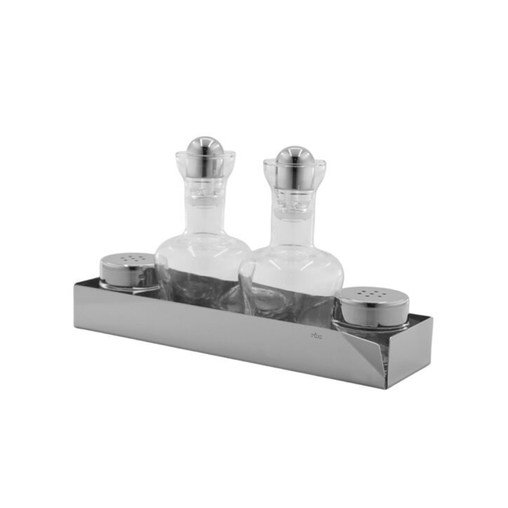 Galheteiro Riva Ritratto Aço Inox - 5 Peças Galheteiro Riva Ritratto Aço Inox - 5 Peças