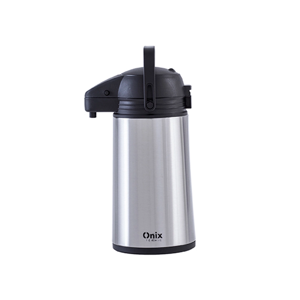 Garrafa Térmica Ampola de Vidro Com Bomba Paramout Onix Térmic 1 Litro