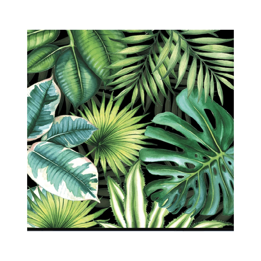 Guardanapo Ambiente Tropical Leaves Black 33 X 33 Cm Guardanapo Ambiente Tropical Leaves Black 33 X 33 Cm