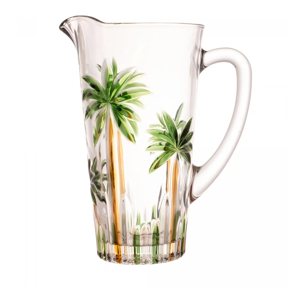 Jarra Palm Tree Handpaint 1,5l Cristal Ecologico - Wolff